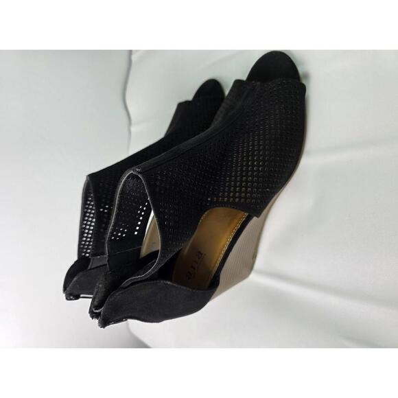 a.n.a A New Approach Women's Wedge Sandals Black Back Zipper Size 10 - Picture 5 of 9